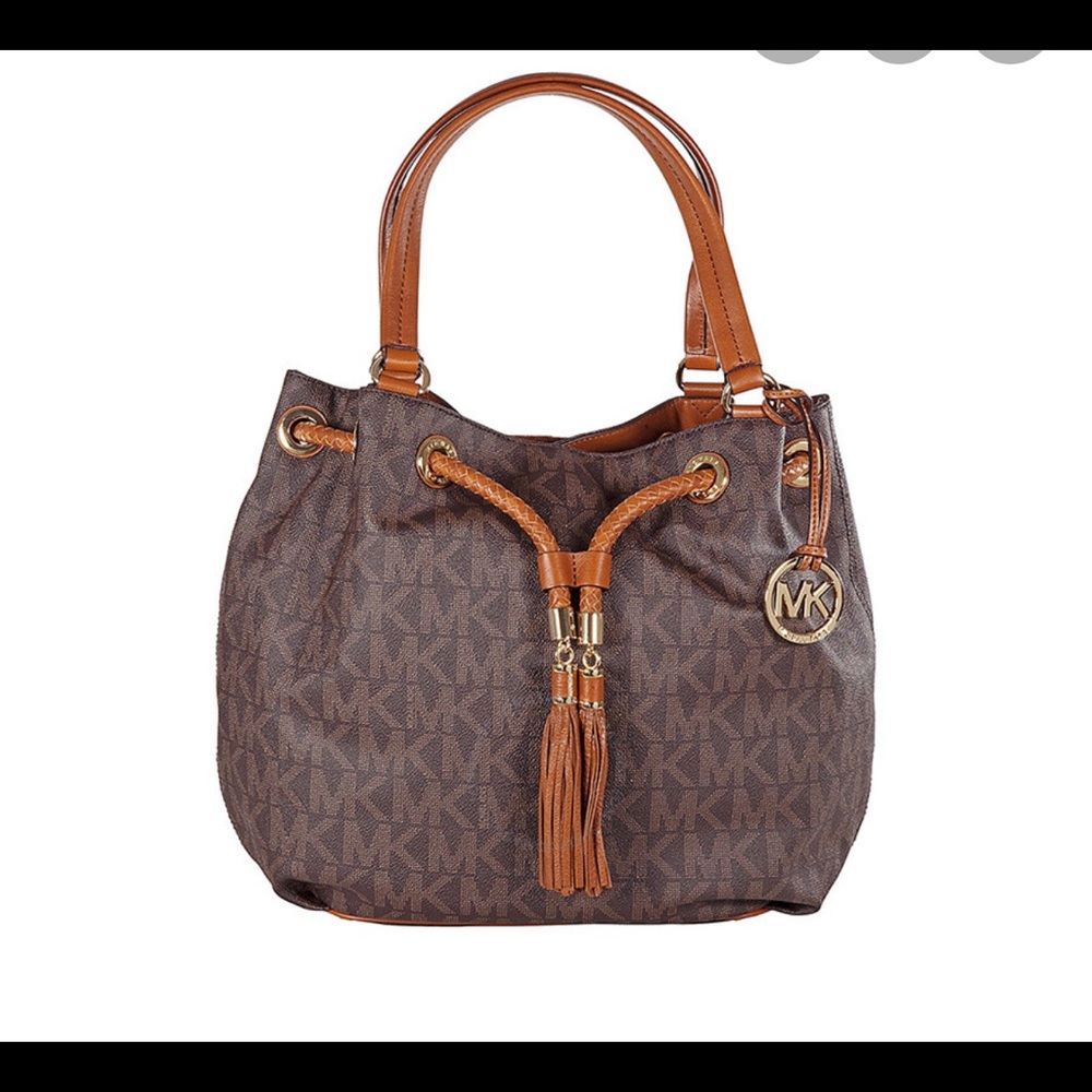 Michael Kors Jet Set Gathered Handbag: Brown Multi